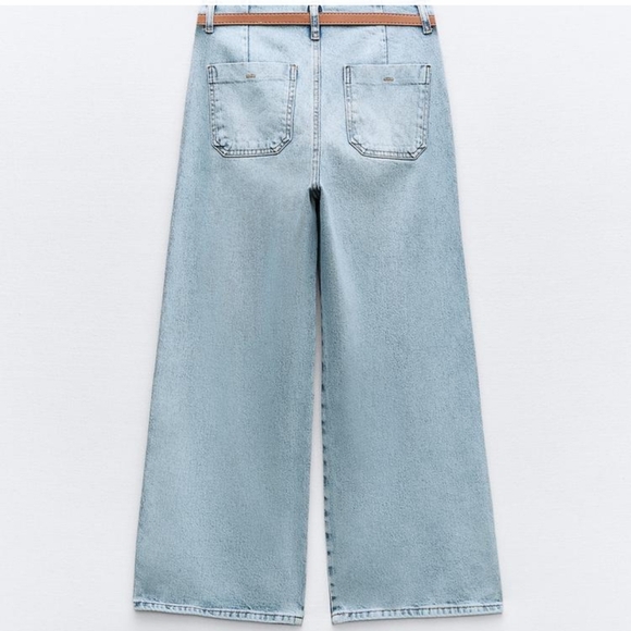 Zara NWT cropped high rise jeans sz 2 New - Picture 3 of 9